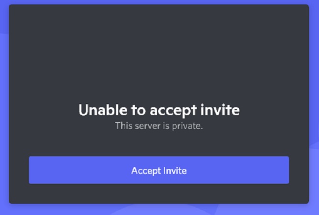 Unable To Accept Invite Discord