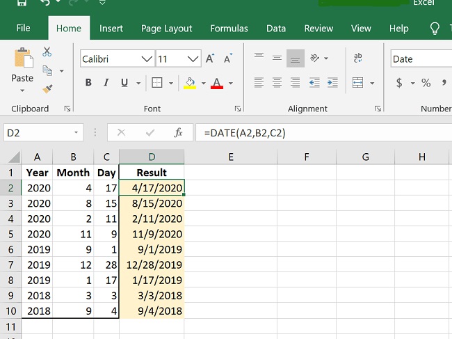 Excel Not Recognizing Date