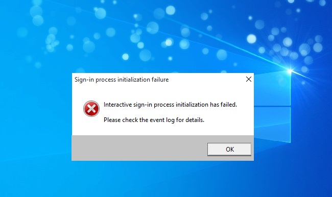 Sign in Process Initialization Failure
