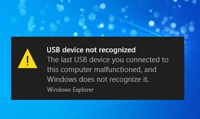 The Last USB Device You Connected Malfunctioned